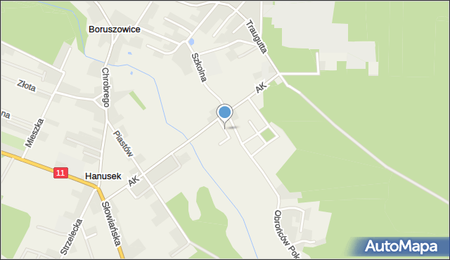 Boruszowice, Batalionów Chłopskich, mapa Boruszowice