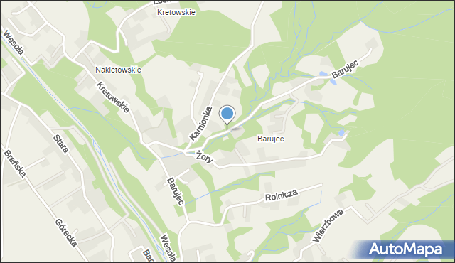 Brenna, Barujec, mapa Brenna