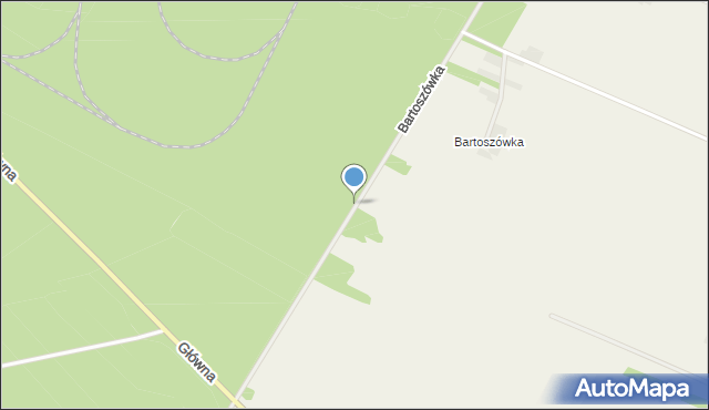 Budziszewice powiat tomaszowski, Bartoszówka, mapa Budziszewice powiat tomaszowski