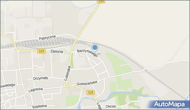 Chojnów powiat legnicki, Baczyńskiego Krzysztofa Kamila, mapa Chojnów powiat legnicki