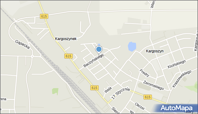 Ciechanów, Baczyńskiego Krzysztofa Kamila, mapa Ciechanów