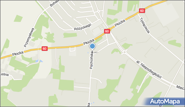 Ciechanów, Baranowskiego Henryka, mapa Ciechanów