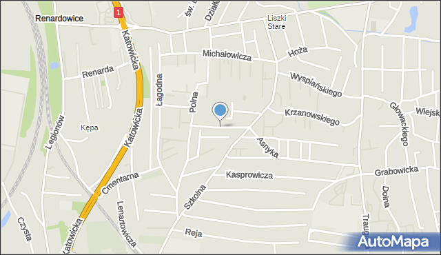 Czechowice-Dziedzice, Baczyńskiego Krzysztofa Kamila, mapa Czechowic-Dziedzic