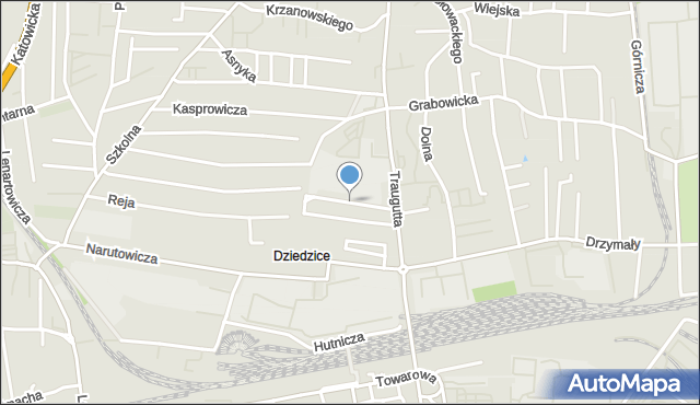 Czechowice-Dziedzice, Baduszkowej Danuty, mapa Czechowic-Dziedzic