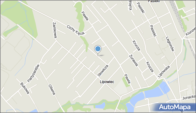 Czechowice-Dziedzice, Bażantów, mapa Czechowic-Dziedzic