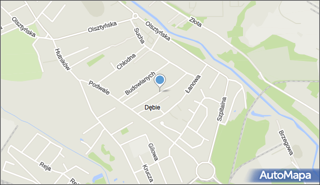Częstochowa, Bartnicza, mapa Częstochowy