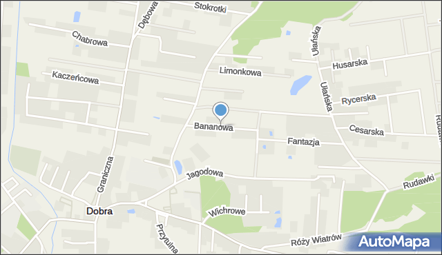Dobra gmina Dobra (Szczecińska), Bananowa, mapa Dobra gmina Dobra (Szczecińska)