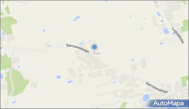 Dywity, Barczewskiego Walentego, ks., mapa Dywity