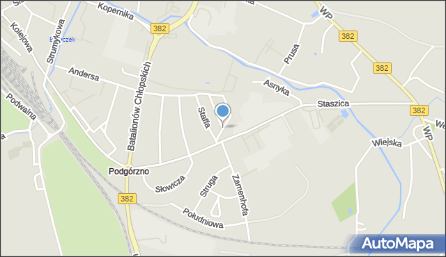 Dzierżoniów, Baczyńskiego Krzysztofa Kamila, mapa Dzierżoniów