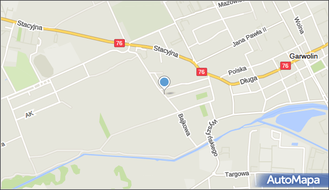 Garwolin, Bajkowa, mapa Garwolin