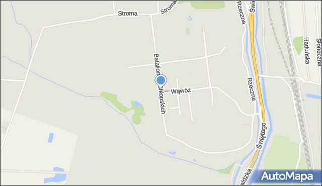 Gdańsk, Batalionów Chłopskich, mapa Gdańska