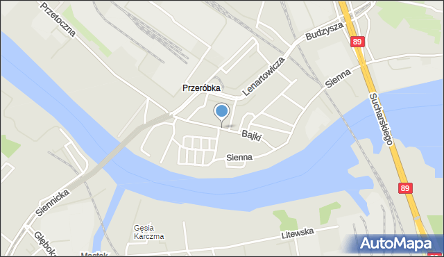 Gdańsk, Bajki, mapa Gdańska