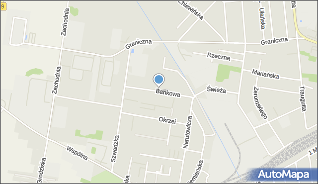 Grodzisk Mazowiecki, Bankowa, mapa Grodzisk Mazowiecki