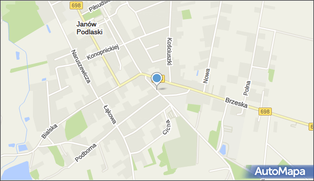 Janów Podlaski, Bakaliowa, mapa Janów Podlaski