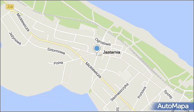 Jastarnia, Bałtycka, mapa Jastarnia
