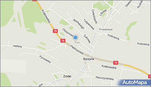Jaworzno, Barana Władysława, por., mapa Jaworzno