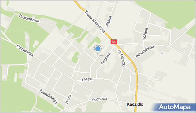 Kadzidło, Batalionów Chłopskich, mapa Kadzidło