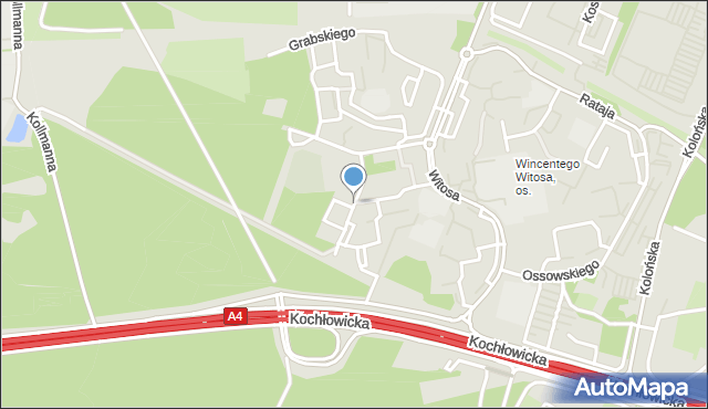 Katowice, Barlickiego Norberta, mapa Katowic