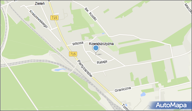 Koluszki, Batalionów Chłopskich, mapa Koluszki