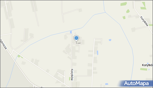 Korytków gmina Turek, Bajkowa, mapa Korytków gmina Turek