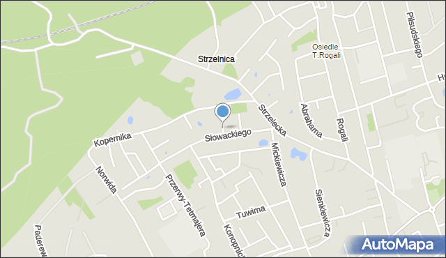 Kościerzyna, Baczyńskiego Krzysztofa Kamila, mapa Kościerzyna