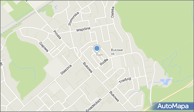 Koszalin, Bauera Jana, mapa Koszalina