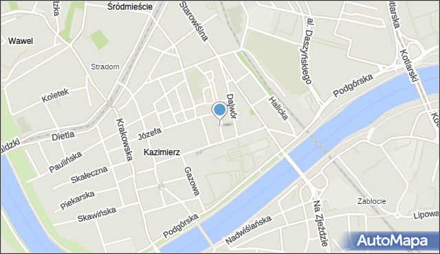 Kraków, Bartosza, mapa Krakowa