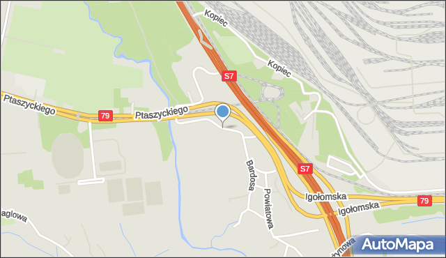 Kraków, Bardosa, mapa Krakowa