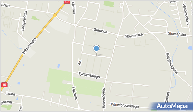 Krotoszyn, Batalionów Chłopskich, mapa Krotoszyna