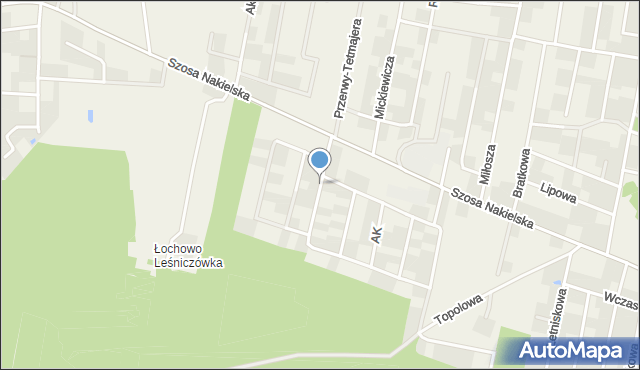 Łochowo, Bartkowiaka Jana, mapa Łochowo