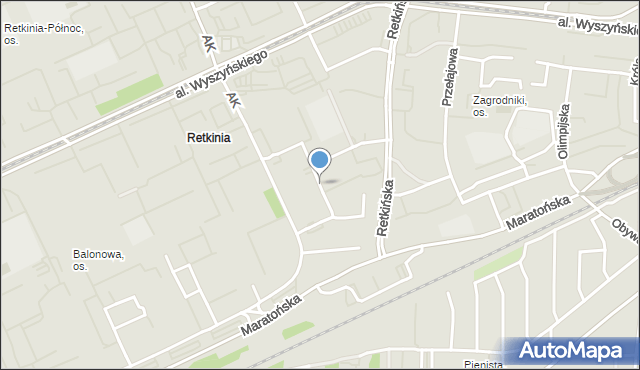 Łódź, Batalionów Chłopskich, mapa Łodzi