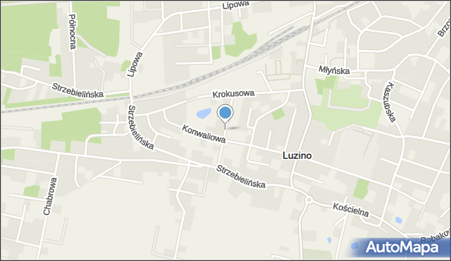Luzino, Bądkowskiego, mapa Luzino