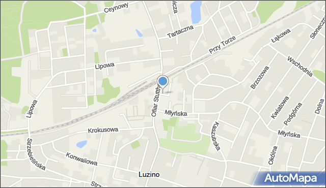 Luzino, Bankowa, mapa Luzino