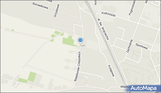 Mława, Batalionów Chłopskich, mapa Mława