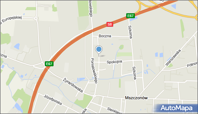 Mszczonów, Bagno, mapa Mszczonów