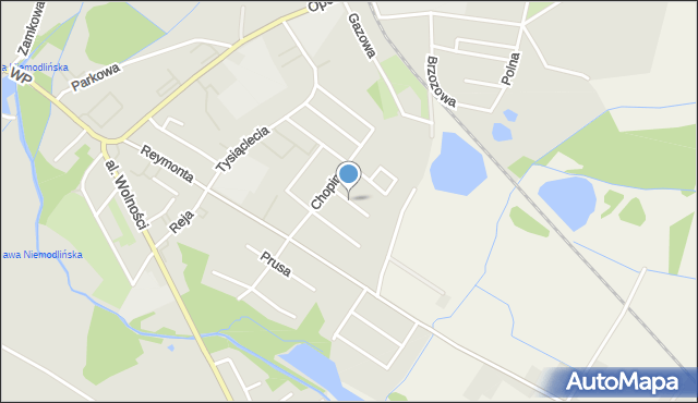 Niemodlin, Bacewicz Grażyny, mapa Niemodlin