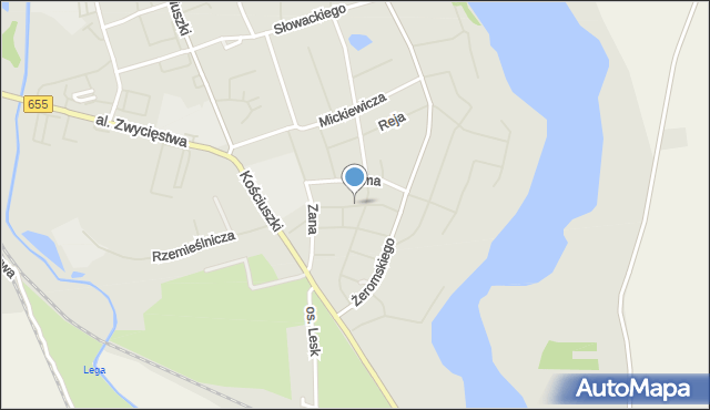 Olecko, Baczyńskiego Krzysztofa Kamila, mapa Olecko