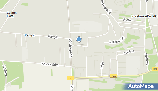 Olkusz, Baczyńskiego Krzysztofa Kamila, mapa Olkusz