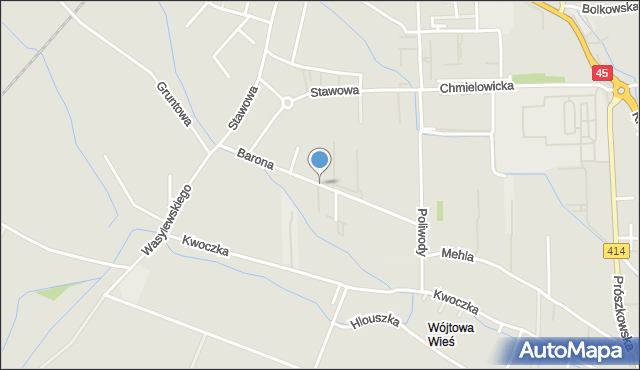 Opole, Barona Józefa, mapa Opola