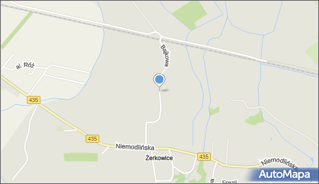 Opole, Bajkowa, mapa Opola