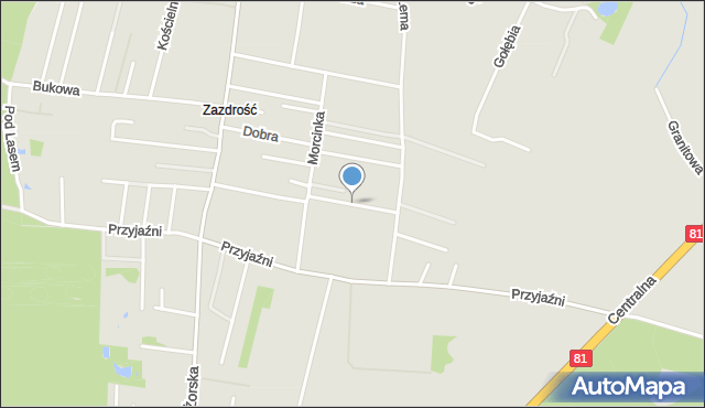 Orzesze powiat mikołowski, Baczyńskiego Krzysztofa Kamila, mapa Orzesze powiat mikołowski