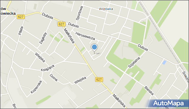 Ostrów Mazowiecka, Bałdygi Antoniego, mapa Ostrów Mazowiecka