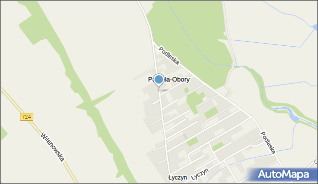 Parcela-Obory, Baczyńskiego Krzysztofa Kamila, mapa Parcela-Obory