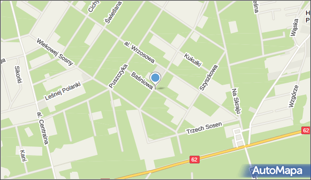 Popowo-Letnisko, Baśniowa, mapa Popowo-Letnisko