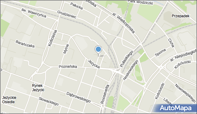 Poznań, Barzyńskiego Michała, mapa Poznania