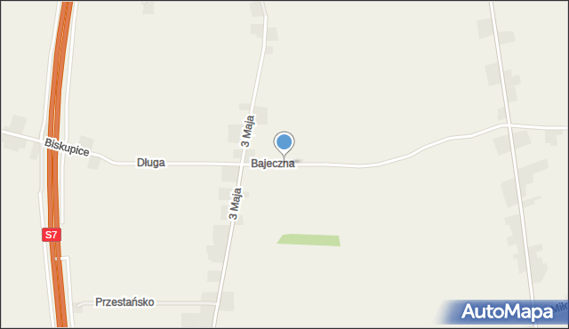 Przestańsko, Bajeczna, mapa Przestańsko
