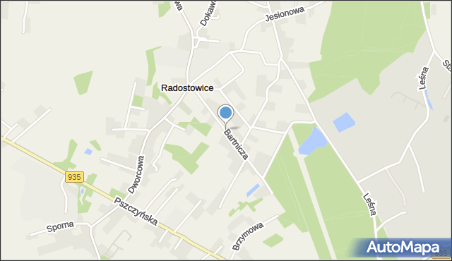 Radostowice, Bartnicza, mapa Radostowice