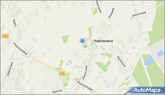 Radostowice, Bażantów, mapa Radostowice
