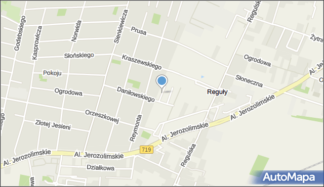 Reguły, Baczyńskiego Krzysztofa Kamila, mapa Reguły