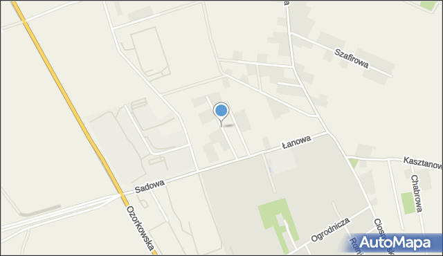 Rosanów, Bażantowa, mapa Rosanów